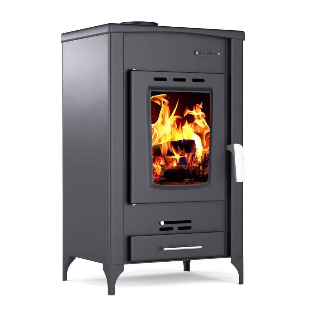 Thermiki ATS 90-20 Χαλύβδινη Ξυλόσομπα 16.2kW Μαύρη
