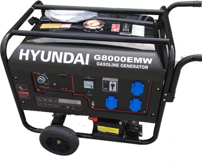 Hyundai G8000EMW Γεννήτρια Βενζίνης Τετράχρονη με Μίζα, Ρόδες και Μέγιστη Ισχύ 8kVA - Image 3