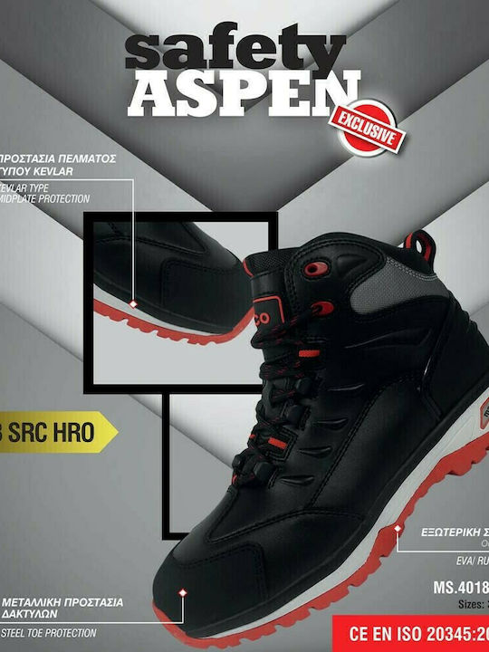 Maco Aspen S3 SRC HRO Μποτάκι Ασφαλείας Μαύρο - Image 2