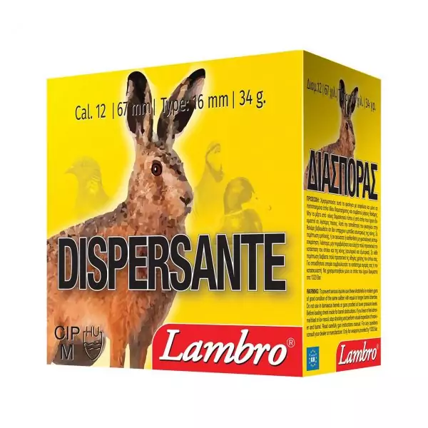 Lambro Dispersante 34 Φυσίγγια cal12 67mm 34gr 25τμχ Νο6