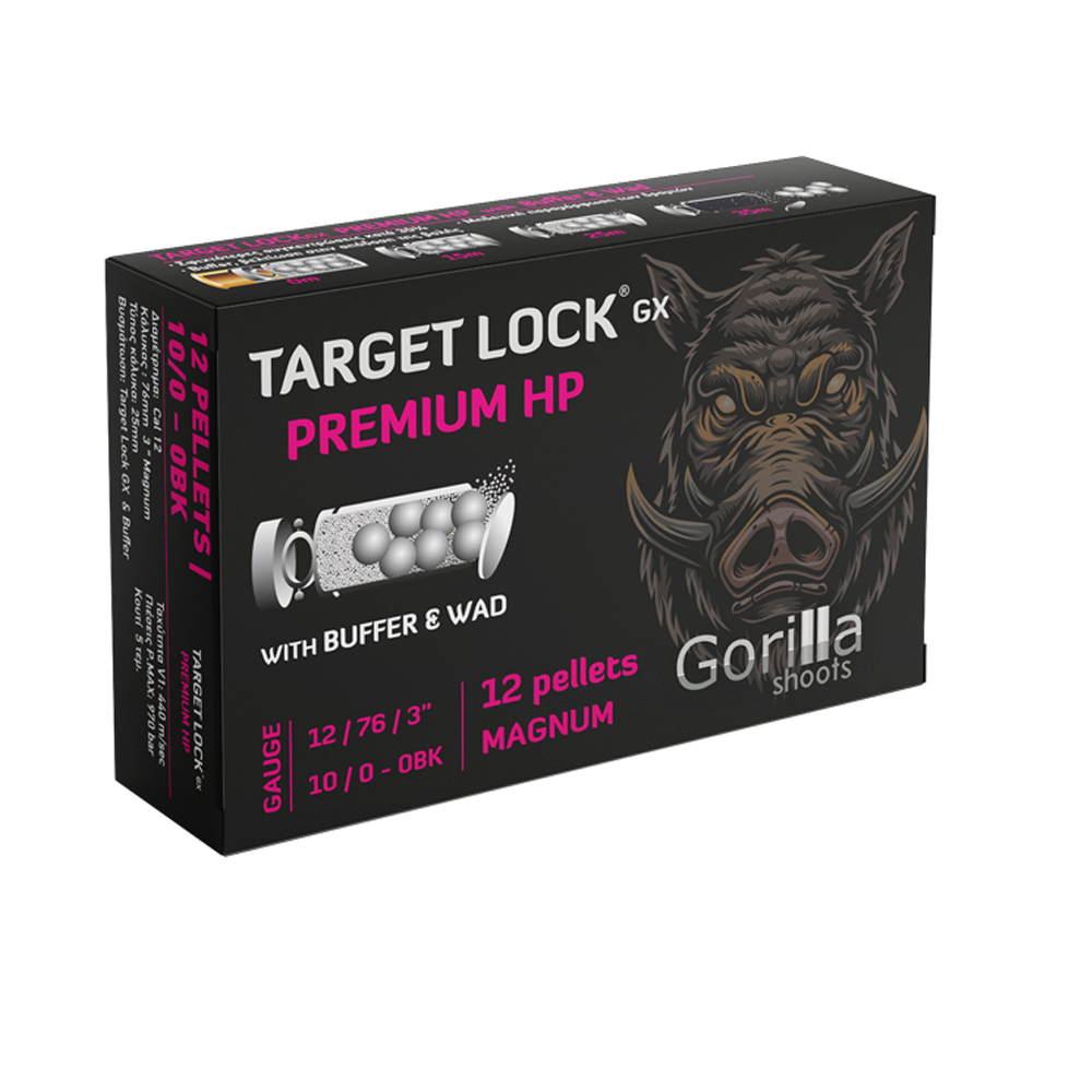 Gorilla Target Lock GX Premium HP Magnum Φυσίγγια cal12 76mm 5τμχ 12βολο