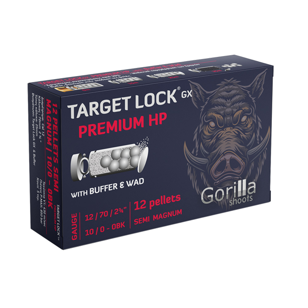 Gorilla Target Lock GX Premium HP Semi Magnum Φυσίγγια cal12 70mm 5τμχ 12βολο