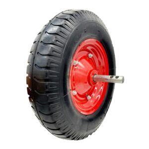 Ρόδα σαμπρέλας με άξονα 250x20mm 400-8 4λινά (4 τρύπες στον άξονα)