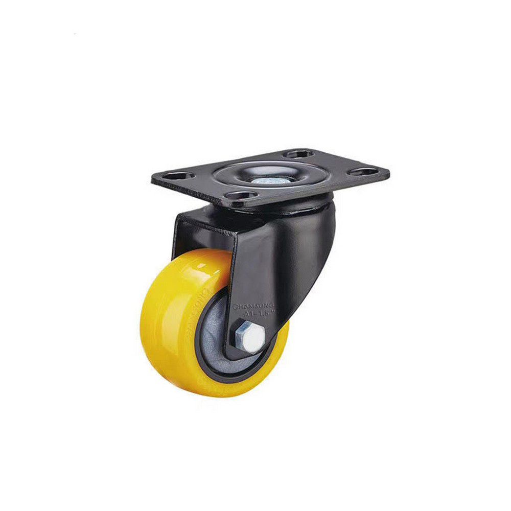 Ρoδάκι Cresman yellow pu 37kg ρόδα (60mm συνολίκό μέγεθος) (πλάτος 25mm) σταθερό