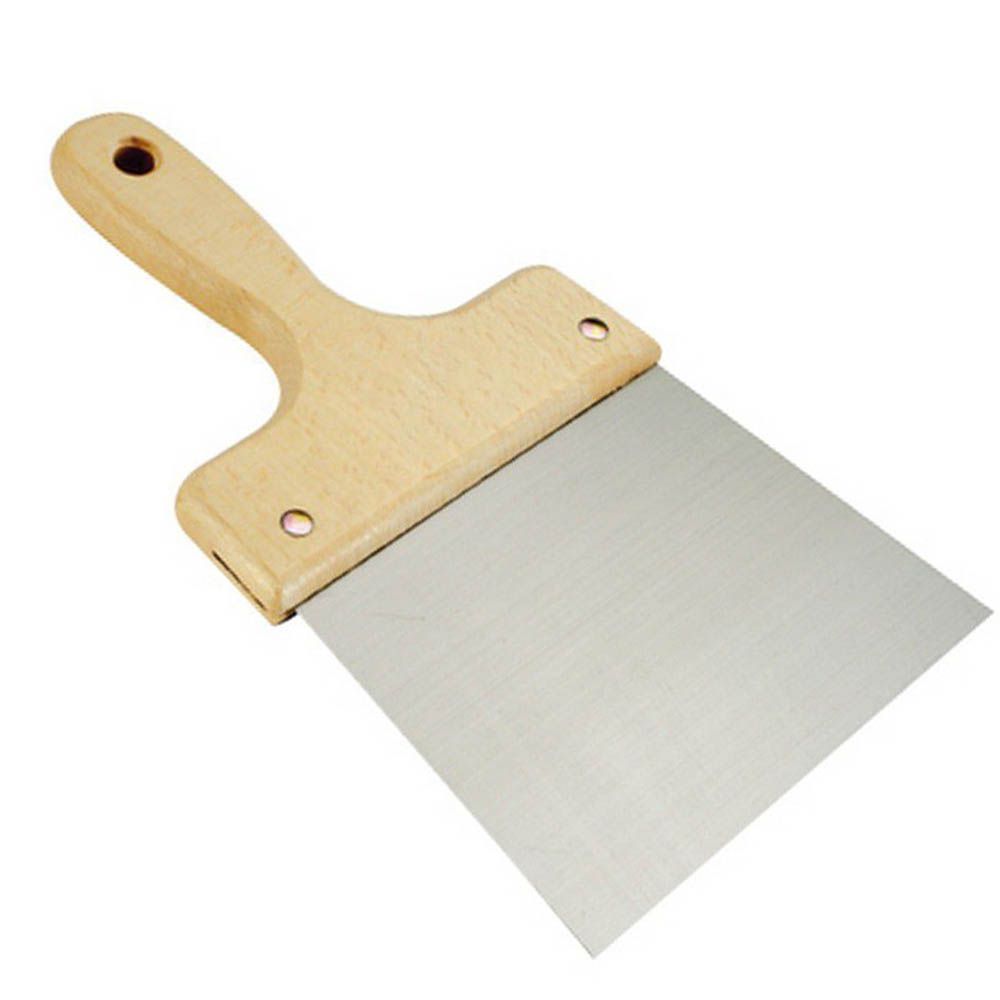 Σπάτουλα ξύλινη λαβή με τρύπα 140mm