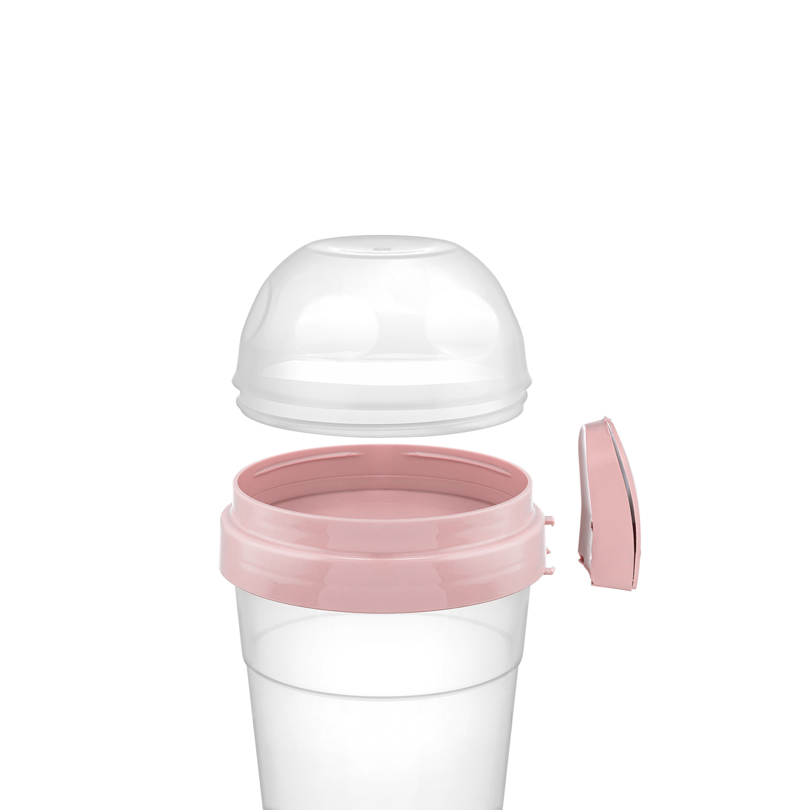 Δοχείο Φαγητού Πλαστικό 2 Σε 1 Ροζ 800ml Qlux - 8693395018128 - Image 3