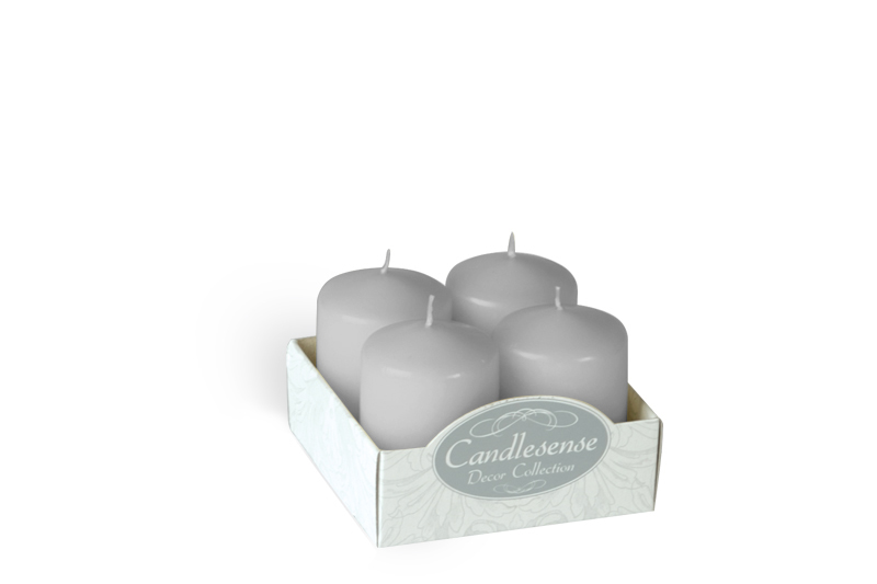 Κεριά Σετ 4Τεμ Στρόγγυλα Λευκά 6x4cm Zniczplast - 5905133718581