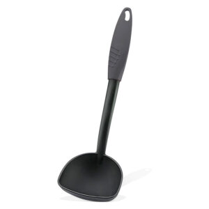 Κουτάλα Πλαστική Γκρι-Μαύρο 33cm Qlux- 8693395003798