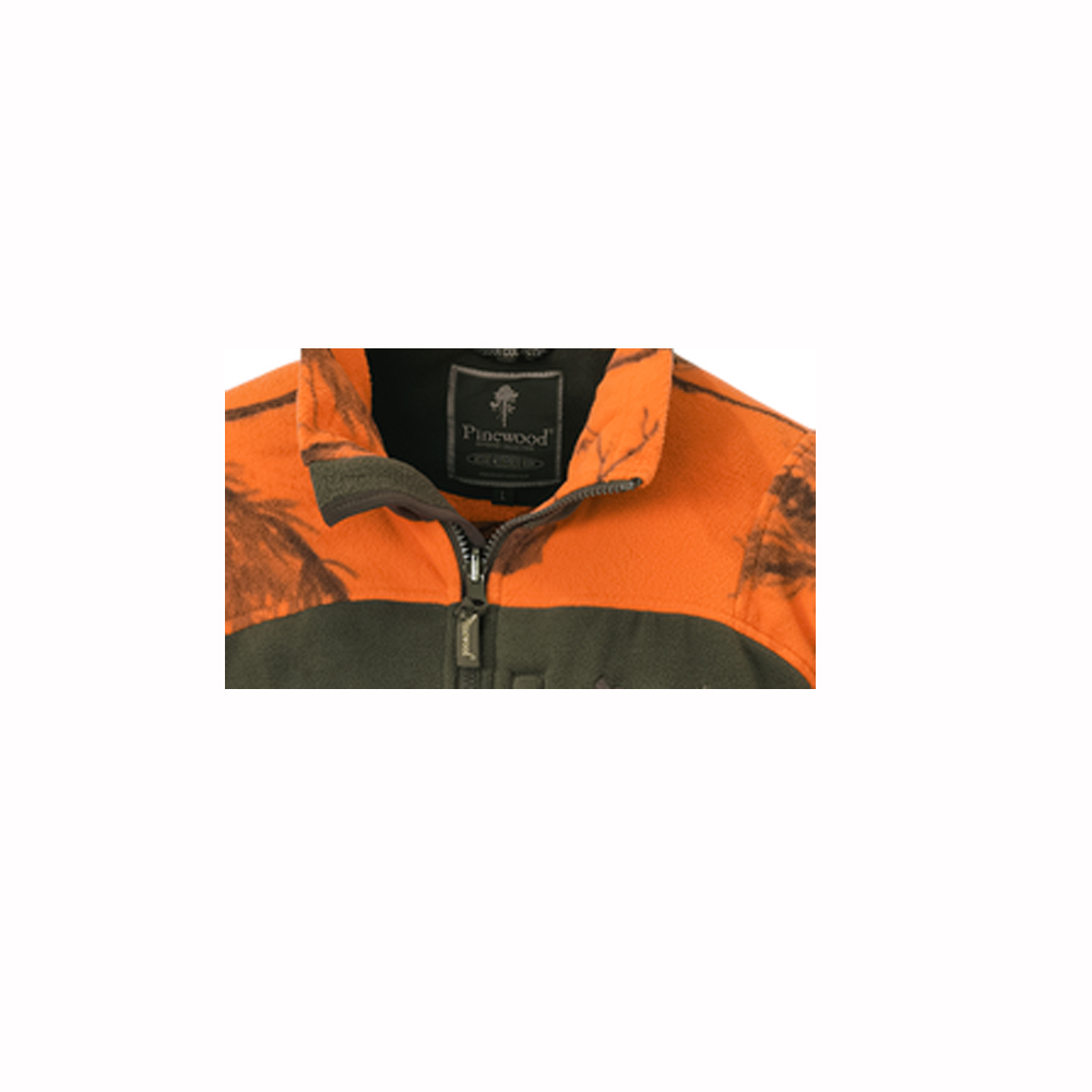 Pinewood Oviken-Fudural 8761 Κυνηγετική Ζακέτα Fleece Παραλλαγής Πορτοκαλί-Καφέ - Image 3
