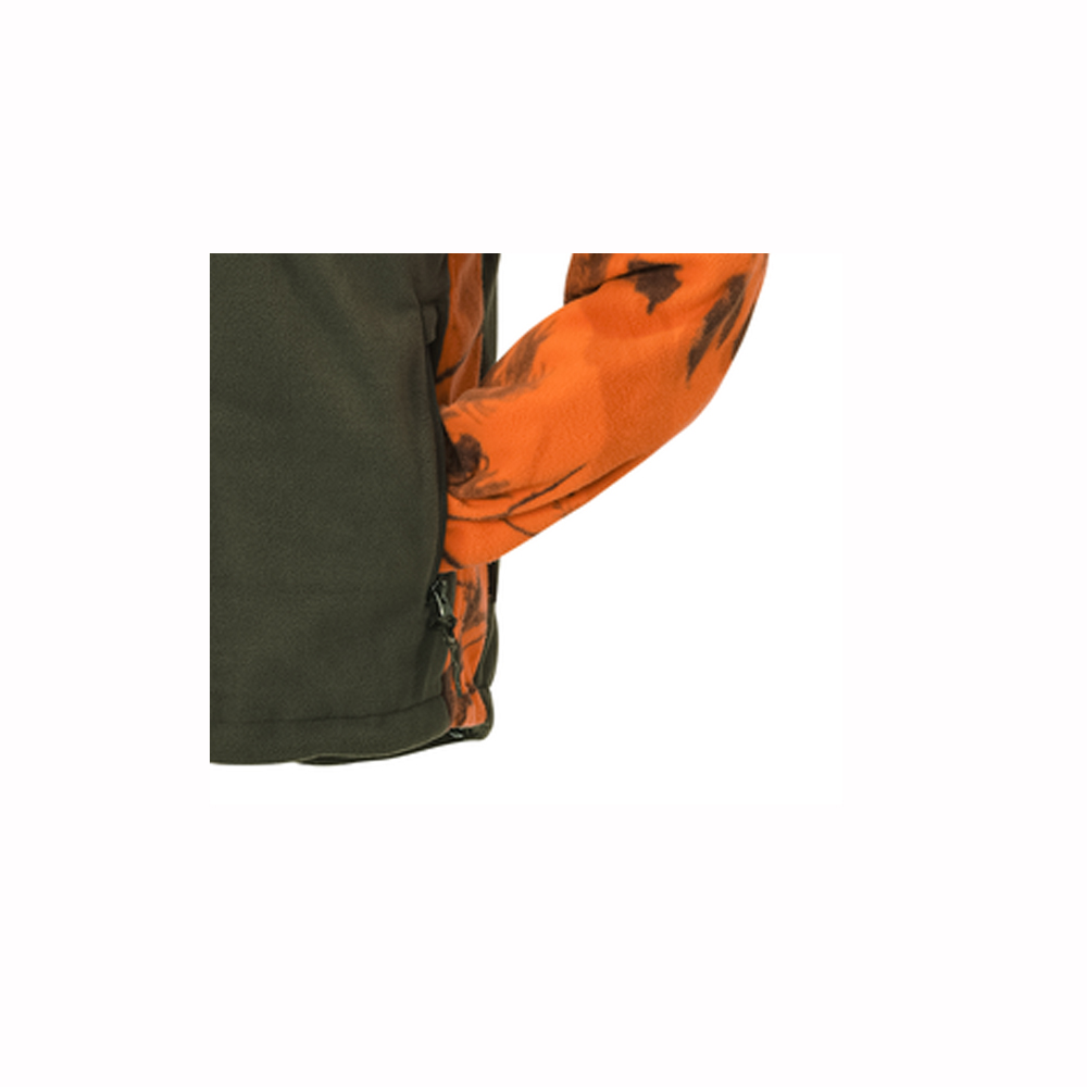 Pinewood Oviken-Fudural 8761 Κυνηγετική Ζακέτα Fleece Παραλλαγής Πορτοκαλί-Καφέ - Image 4