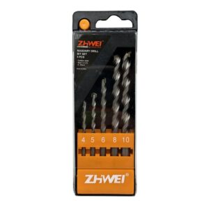 Διαμαντοτρύπανα μπετού σετ 5 τεμάχια (4-10mm) Zhwei