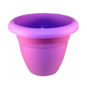Γλάστρα Στρόγγυλη Πλαστική Μωβ 19x16cm 2.1L Micplast - 11017708