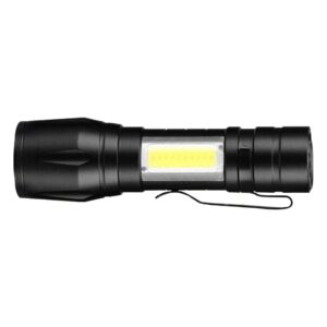 Φακός επαναφορτιζόμενος αλουμινίου Cresman 3W.1W cob 100lm 500mAh 9cm