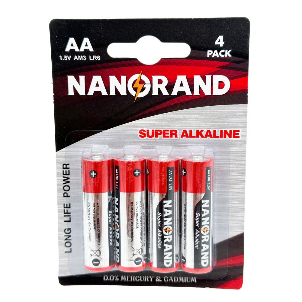 Μπαταρία Nanorand αλκαλική ΑΑ 1.5V 4 τεμάχια