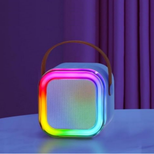 Skysonic K8 Καραόκε Ηχείο Bluetooth με 2 Ασύρματα Μικρόφωνα (Led RGB Light/1200mAh/Type-C) Γαλάζιο - Image 2
