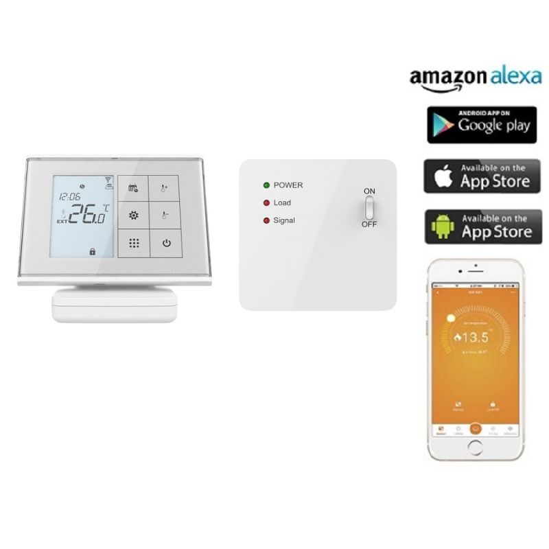 Hysen HY010RF Θερμοστάτης Smart με Wi-Fi και LCD Τηλεκοντρόλ Ρύθμισης Θερμοκρασίας - Image 3