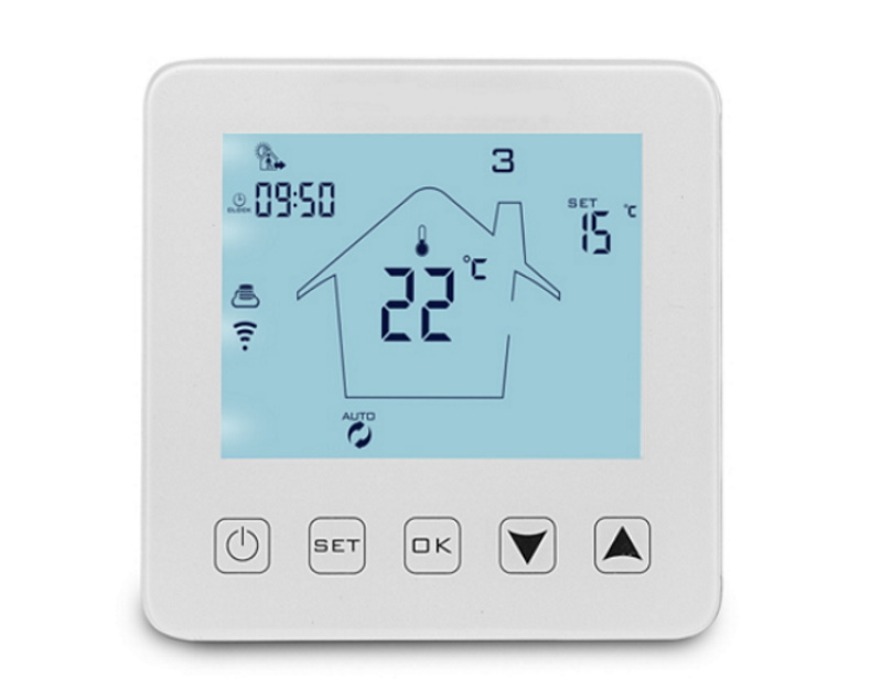 Hysen HY08WE-4-WIFI Έξυπνος Θερμοστάτης καλοριφέρ Smart WiFi & Internet control (WH)