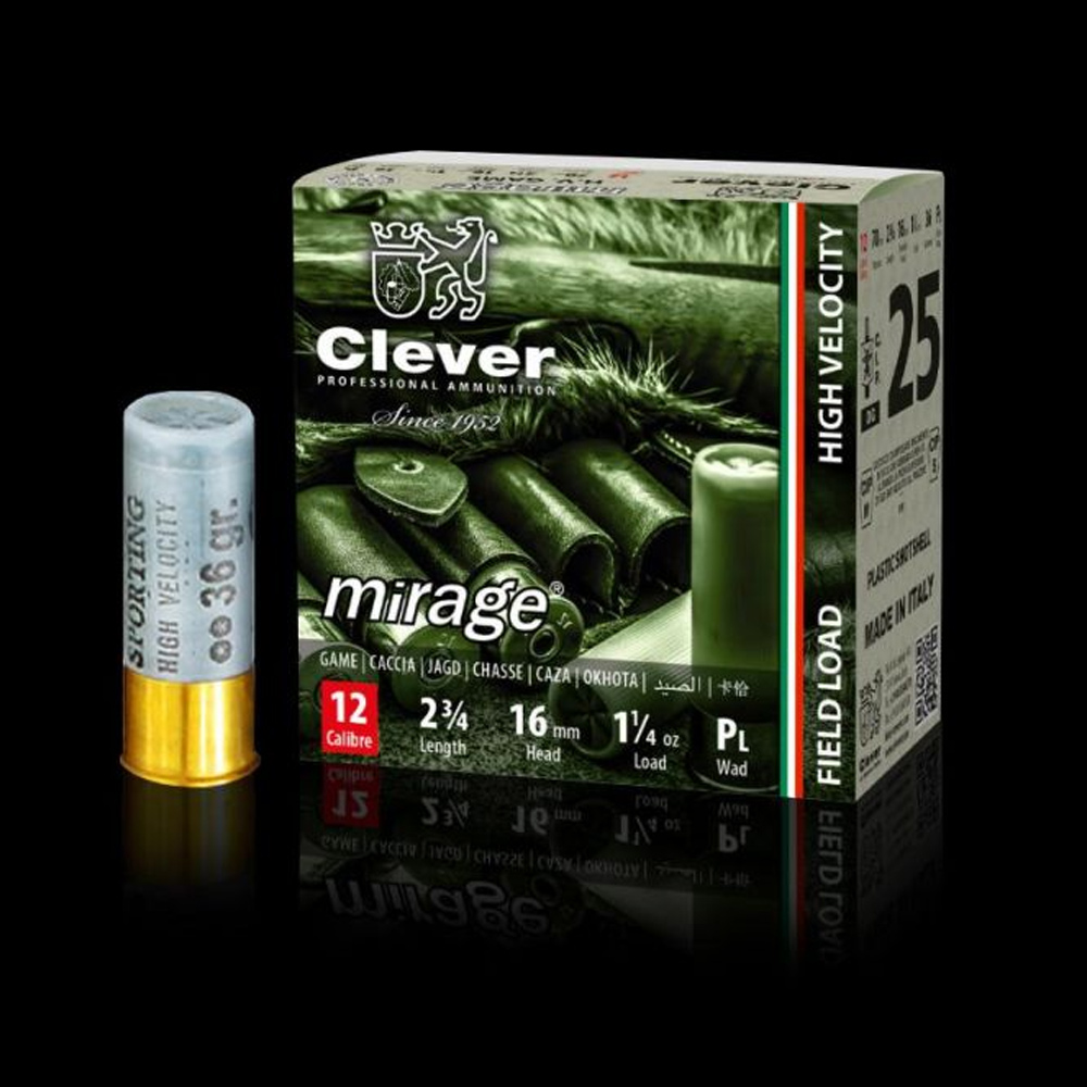 Clever Mirage T3 H.V Game Φυσίγγια cal12 70mm 36gr 25τμχ