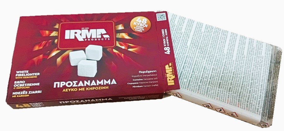 Προσάναμμα Λευκό Κηροζίνης 48 Κύβων IRMA - 5207043000614 - Image 3