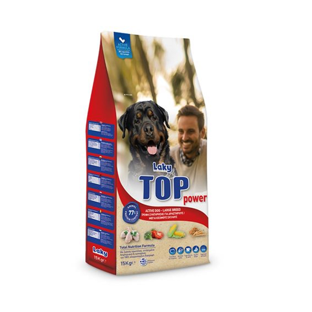 Laky Top Power Ξηρά Τροφή Σκύλων με Κοτόπουλο 15kg