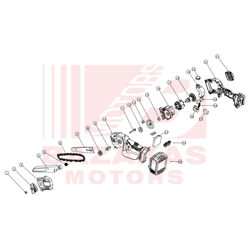 Hyundai HCS 21800VB Αλυσοπρίονο Μπαταρίας με 2 Μπαταρίες 21V - 3000mAh & Φορτιστή - Image 2