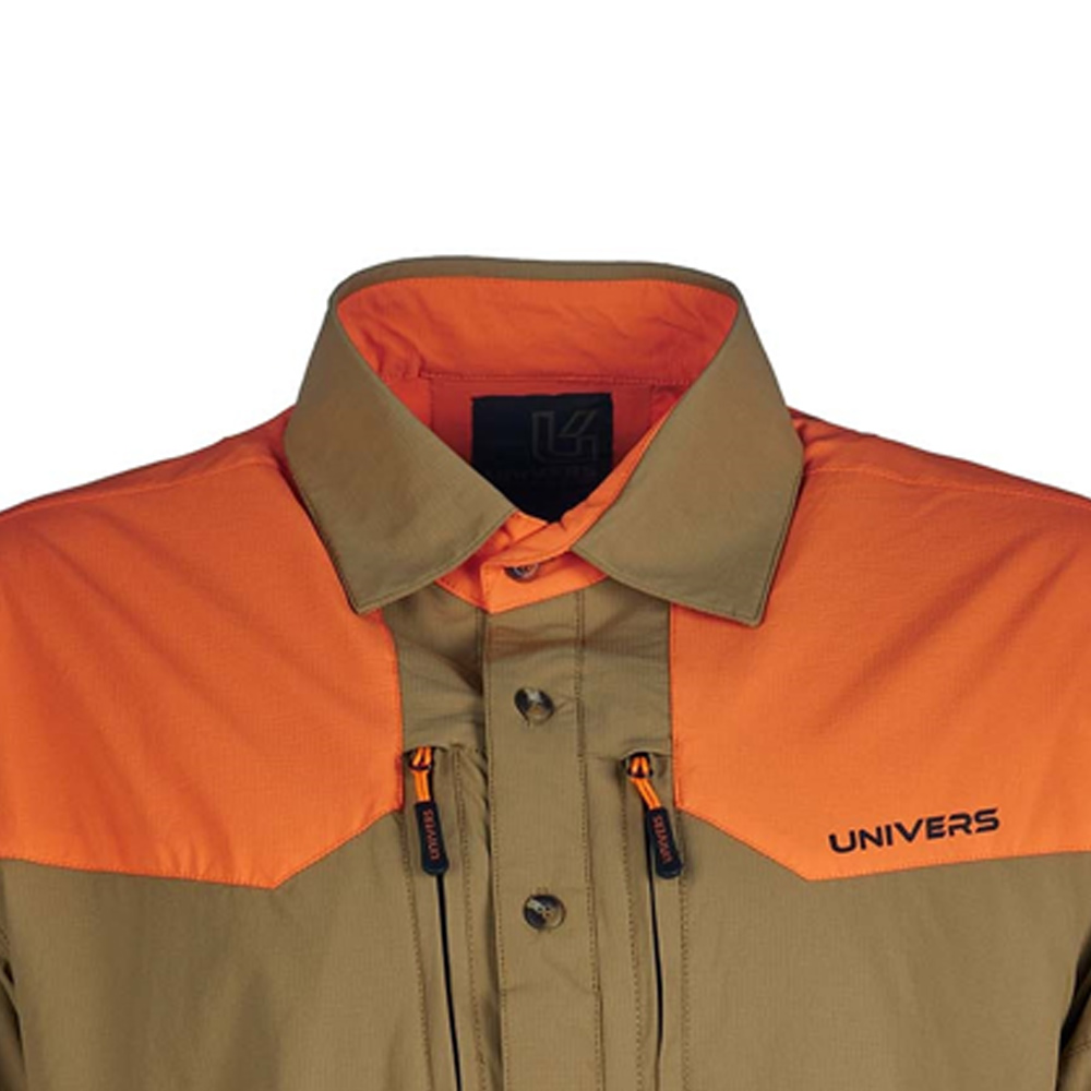 Univers 94337 Cortina 4-way Stretch Κυνηγετικό Πουκάμισο Καφέ - Μπεζ - Image 3