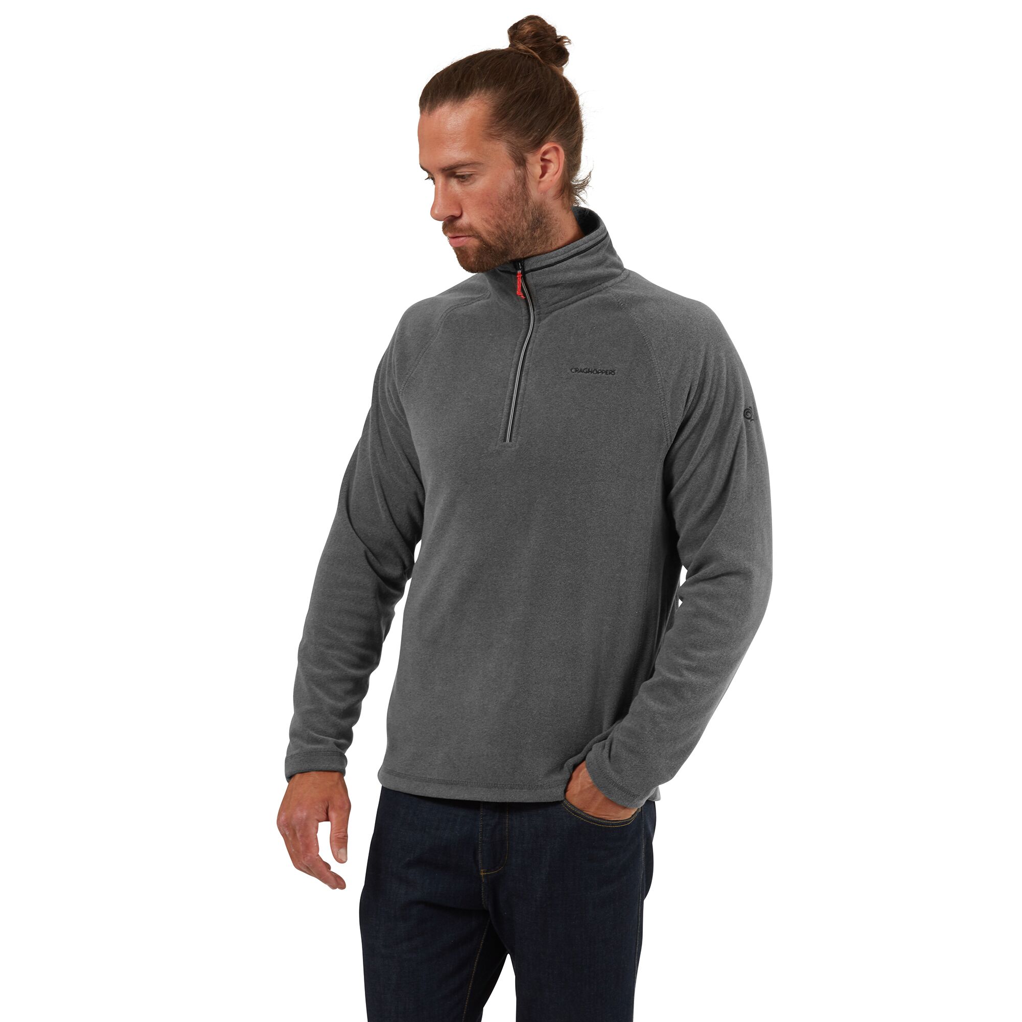 Craghoppers CMA1287 Corey Vi Half Zip Μπλούζα Fleece Γκρι-Μαύρο - Image 3