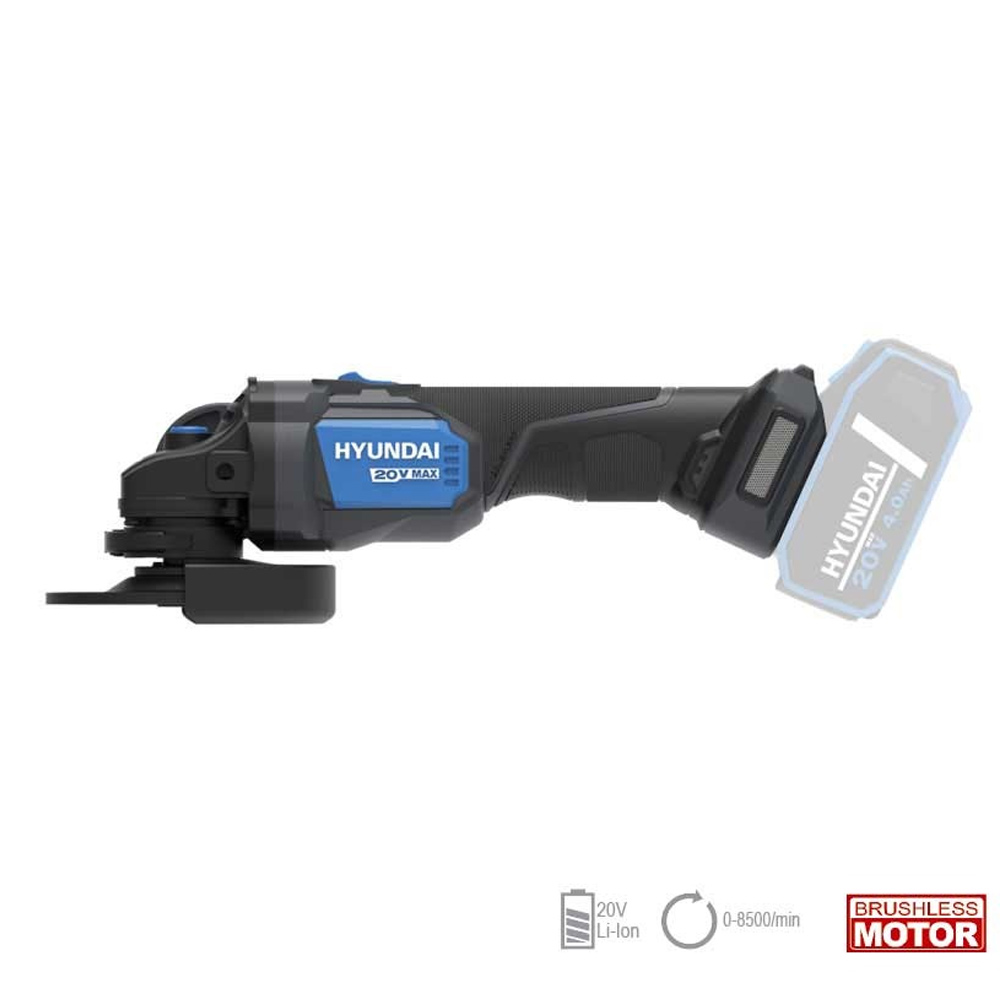 Hyundai AG20X-125 Γωνιακός Τροχός 125mm Μπαταρίας 20V Brushless