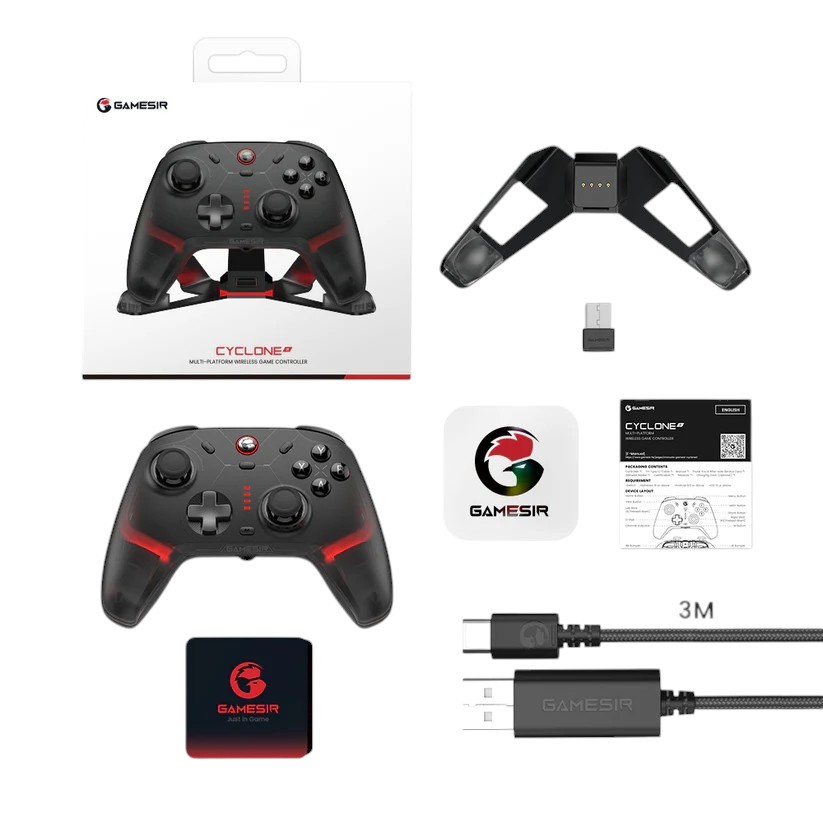 GameSir Cyclone 2 Multiplatform Controller Charging St. Edition (Bluetooth/USB-C/Ασύρματο) (PC/Switch/iOS/Android) Phantom Black - Image 2