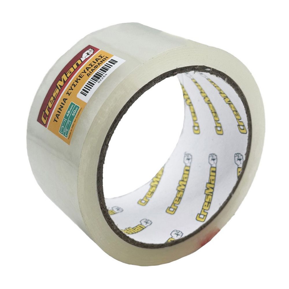 Ταινία κολλητική Cresman διαφανής θορυβώδης 48mm 50m 45mic