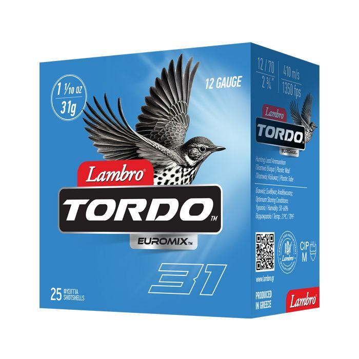 Lambro Tordo Euromix Φυσίγγια cal12 70mm 31gr 25τμχ