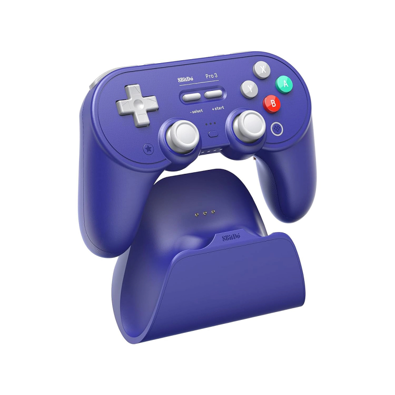 8BitDo Pro 3 Bluetooth Gamepad με Charging Dock (2.4G/BT/USB) για Switch(1&2)/Windows/Android/Apple/SteamOS – Purple - Image 5