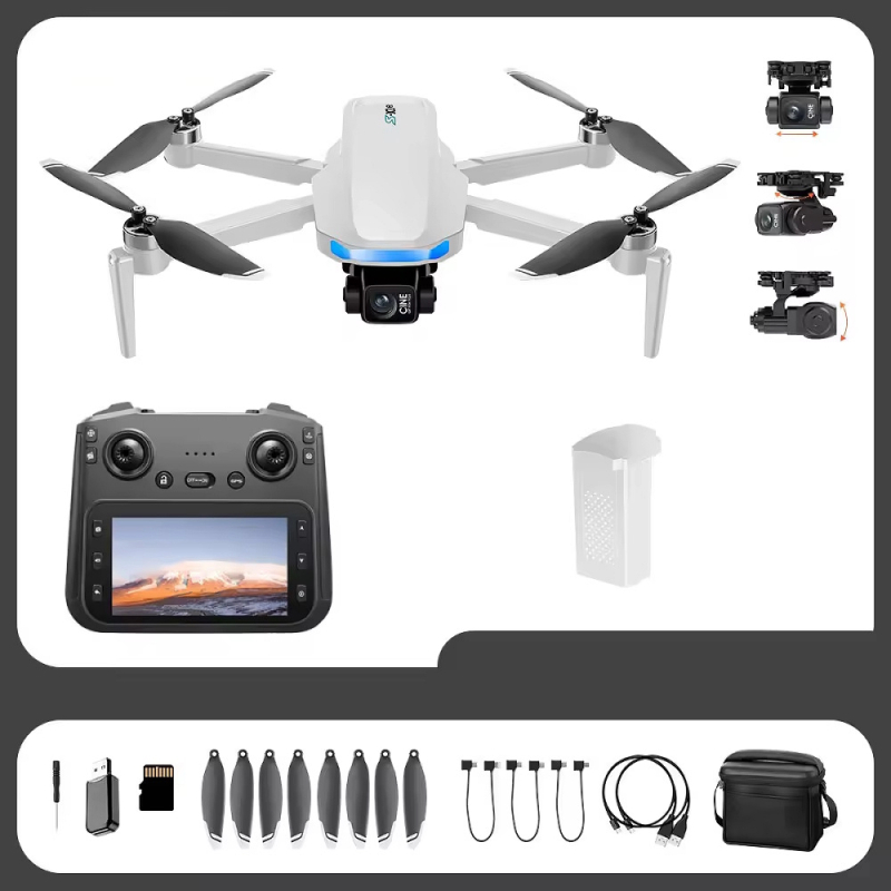 Drayven S-X1 – GPS 4K Drone με 3-Axis Gimbal, 5G Transmission & Follow Mode (Οθόνη 5.6″/Αυτόματη Επιστροφή/EIS) Λευκό - Image 7