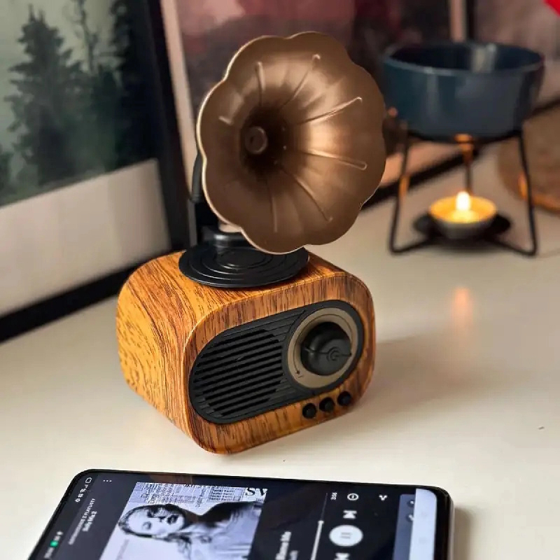 Old Street Audio AS70 Old-school Bluetooth Ηχείο Ξύλινο (5W/Μπαταρία 1200mAh/Bluetooth 5.4/FM Radio/USB/TF/AUX/TWS)