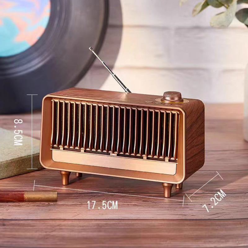 Old Street Audio AS25 Old-school Ασύρματο Ηχείο Ξύλινο (10W/Μπαταρία 1800mAh/Bluetooth 5.4/FM Radio/USB/TF/AUX/TWS) - Image 2