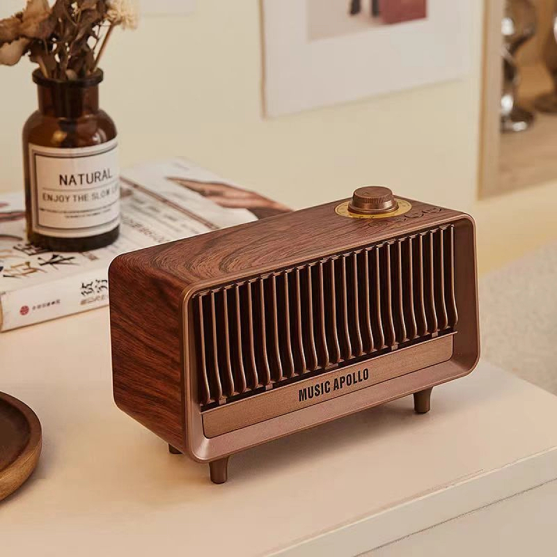 Old Street Audio AS25 Old-school Ασύρματο Ηχείο Ξύλινο (10W/Μπαταρία 1800mAh/Bluetooth 5.4/FM Radio/USB/TF/AUX/TWS) - Image 3