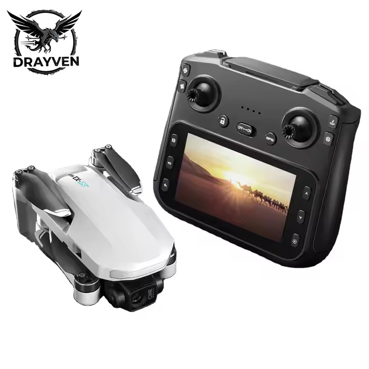 Drayven S-X1 – GPS 4K Drone με 3-Axis Gimbal, 5G Transmission & Follow Mode (Οθόνη 5.6″/Αυτόματη Επιστροφή/EIS) Λευκό - Image 10