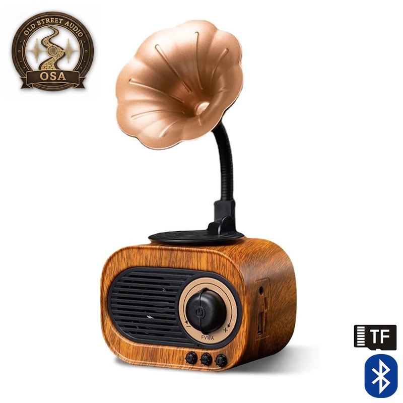 Old Street Audio AS70 Old-school Bluetooth Ηχείο Ξύλινο (5W/Μπαταρία 1200mAh/Bluetooth 5.4/FM Radio/USB/TF/AUX/TWS) - Image 5