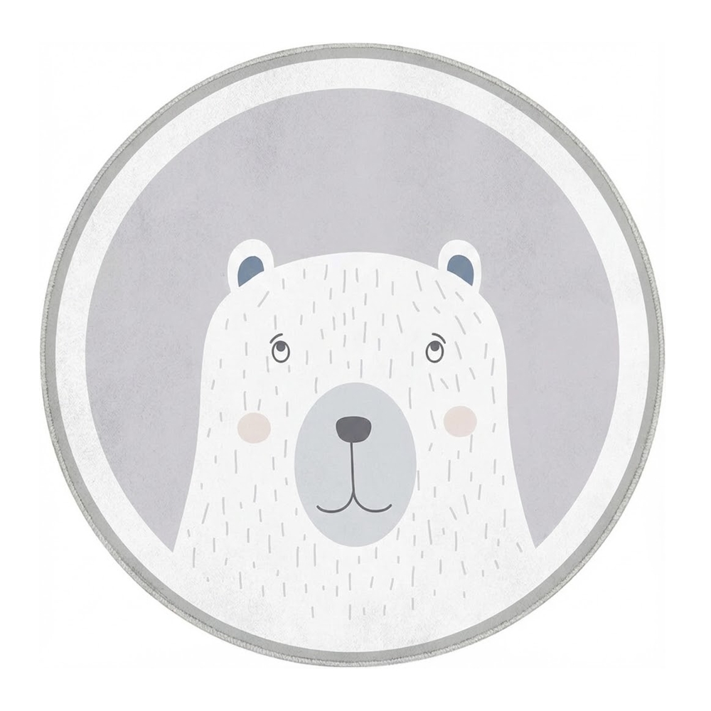 Giggles & Co. Στρογγυλό Βρεφικό Χαλί “Nordic Bear” – Μαλακό 3εκ. (Ø200 εκ.)