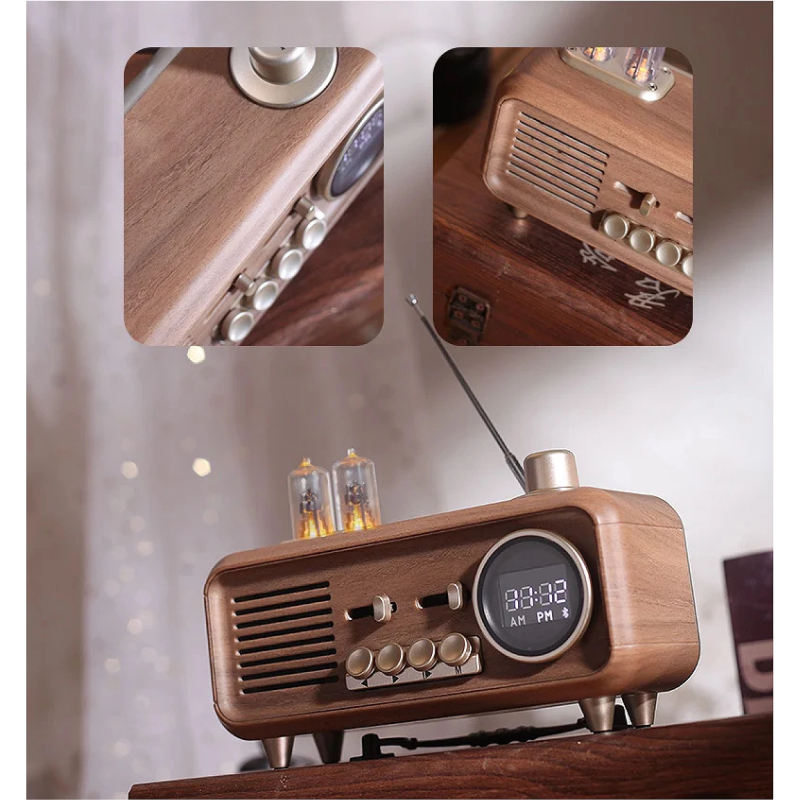 Old Street Audio Vintage Bluetooth Ηχείο Ξύλινο (7W/Μπαταρία 1800mAh/Bluetooth 5.4/FM Radio/USB/TF/AUX/TWS) - Image 2