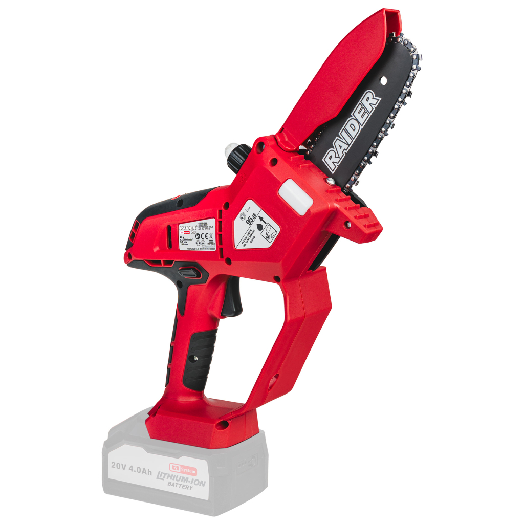 RAIDER R20 Solo Αλυσοπρίονο μπαταρίας 20V 2.13kg με λάμα 15cm RDP-KCCS20 075748 - Image 2