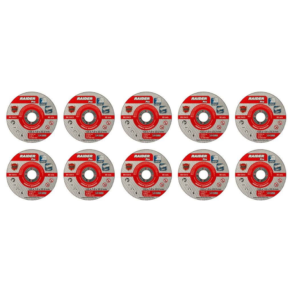 RAIDER Τροχός κοπής inox A60T 125*1.0*22.2mm σε μεταλικό κουτί 160158 (τιμή/τεμ) - Image 2