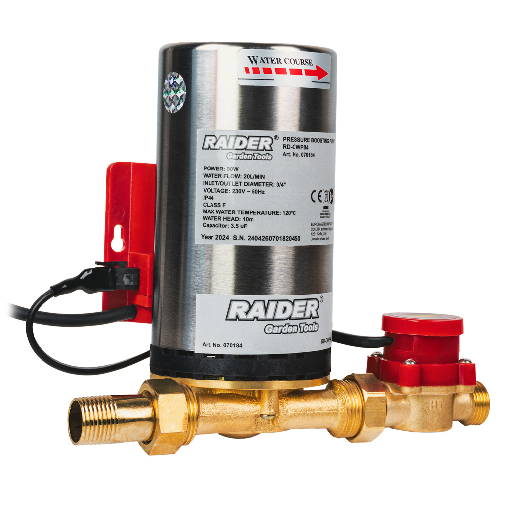 RAIDER Πιεστικό 90W 3/4" 20L/min 10m INOX 1,2m RD-CWP84 070184 - Image 2