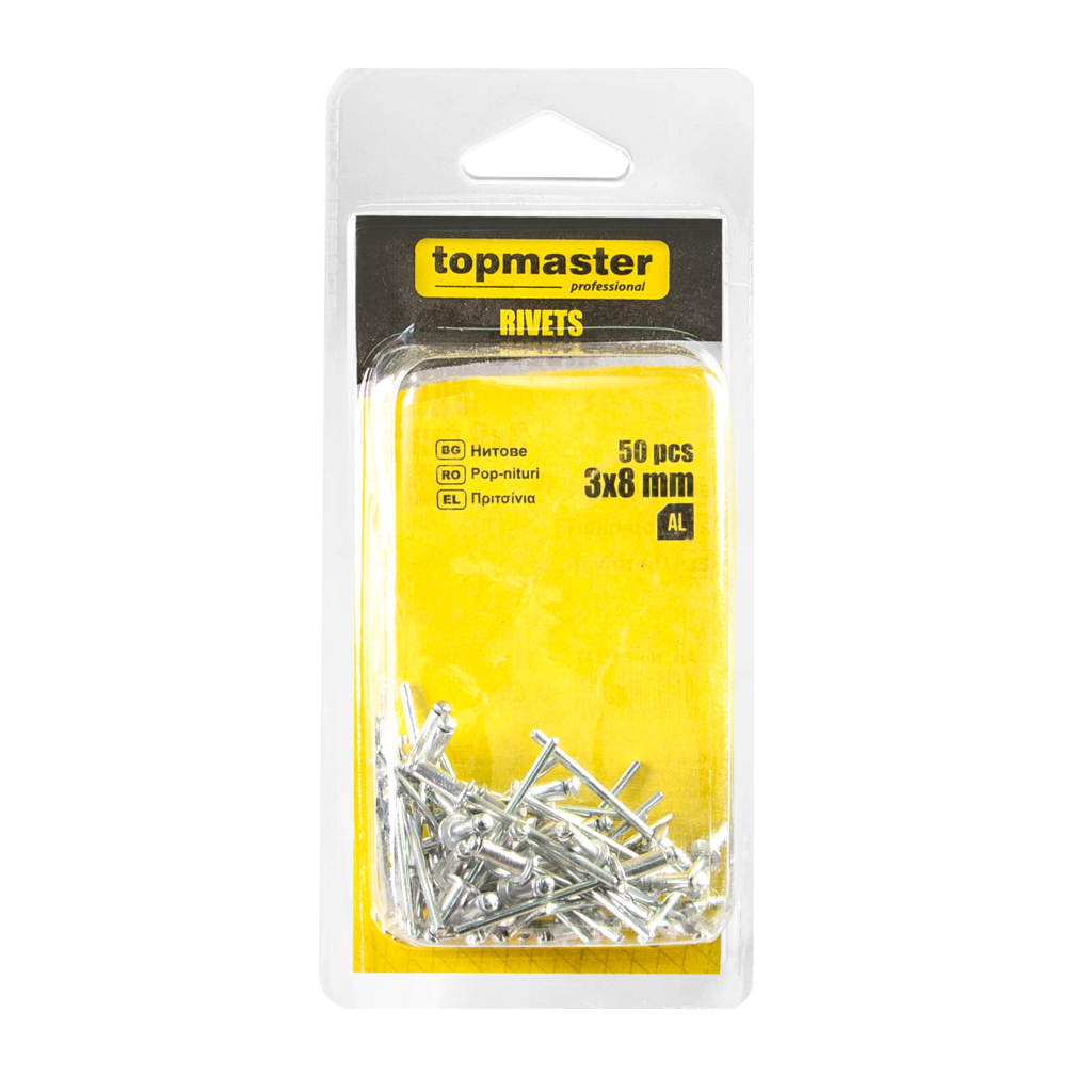 TOP MASTER Πριτσίνια αλουμινίου 50τεμ 3x8mm 511147 - Image 2