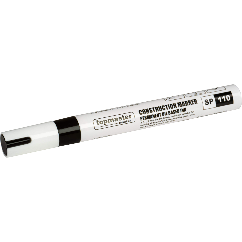 TOP MASTER Μαρκαδόρος ανεξίτηλος 2.8mm μαύρος & κίτρινος 549923 - Image 2