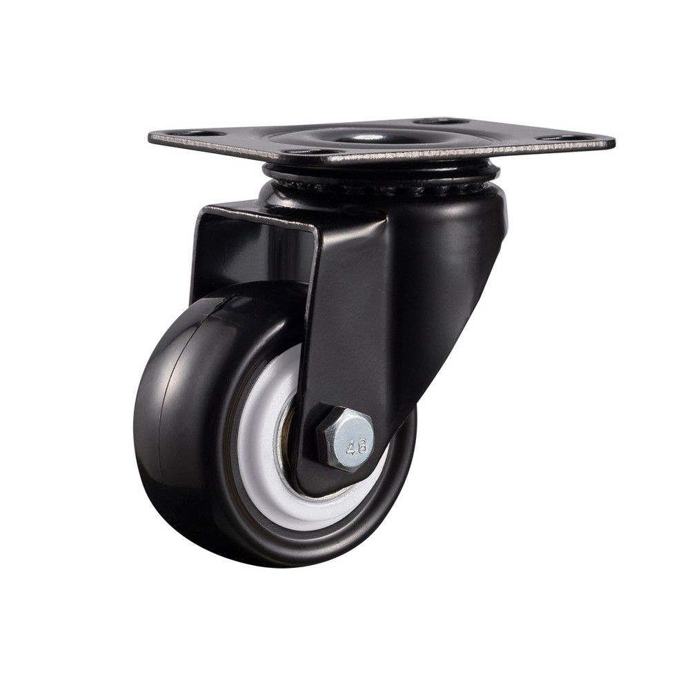 Ροδάκι Cresman black PVC 50mm φρένο 40kg ρόδα