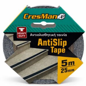 Ταινία αντιολισθητική 25mmΧ5m μαύρη Cresman