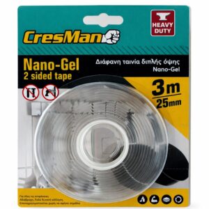 Ταινία διπλής όψεως Nano-Gel 25mmX3m Cresman