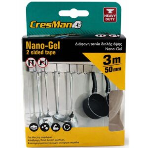 Ταινία διπλής όψεως Nano-gel 50mmX3m Cresman