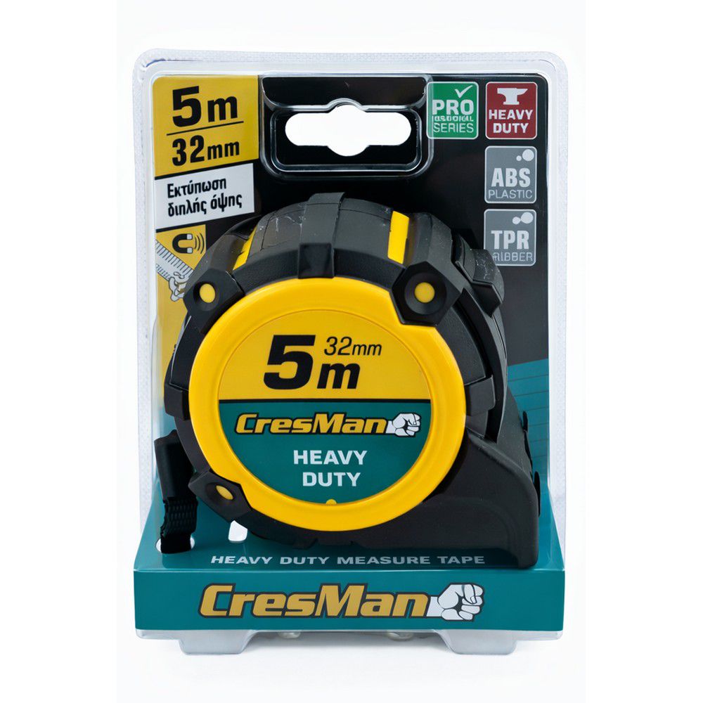 Μέτρο μαγνητικό βαρέως τύπου Cresman 5.0mX32mm